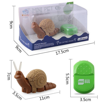 7701 Enfants Télécommande électrique infrarouge Escargot Simulation animal de compagnie difficile, Escargot (Gris), Escargot (Marron)
