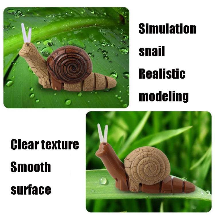 7701 Enfants Télécommande électrique infrarouge Escargot Simulation animal de compagnie difficile, Escargot (Gris), Escargot (Marron)