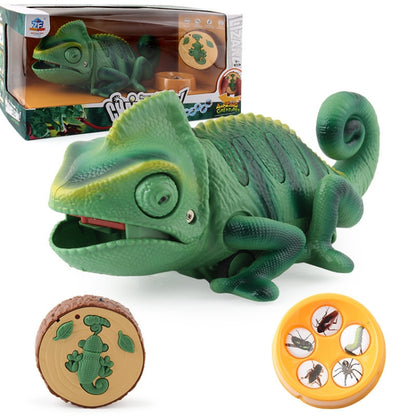8888 Children Electric Infrared Remote Control Crawling Chameleon Colorful Breathing Light Tricky Toy, Chameleon