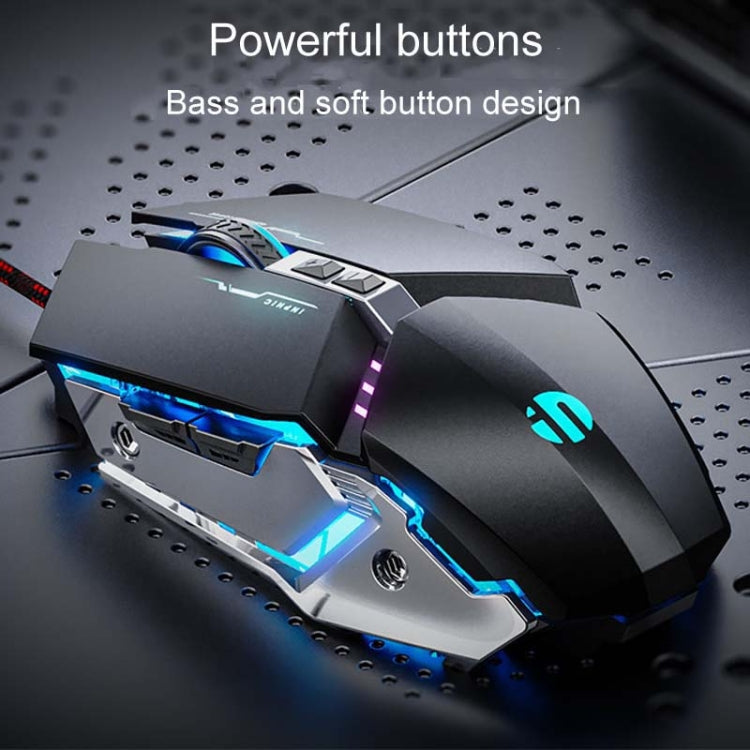 Inphic W-02 6 Keys Home Office Luminous Macro Programming USB Computer Mechanical Game Wired Mouse, PW2 (King Nebula), PW2 (Jedi Password), W-02 (Metallic Gray), PW2 (Classic Black)
