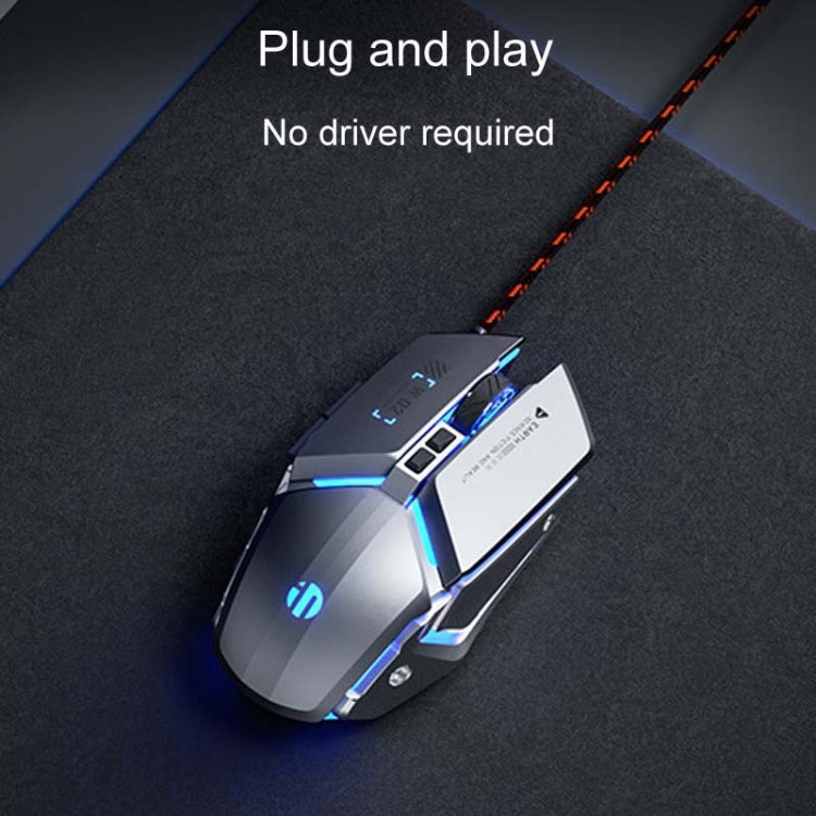 Inphic W-02 6 Keys Home Office Luminous Macro Programming USB Computer Mechanical Game Wired Mouse, PW2 (King Nebula), PW2 (Jedi Password), W-02 (Metallic Gray), PW2 (Classic Black)