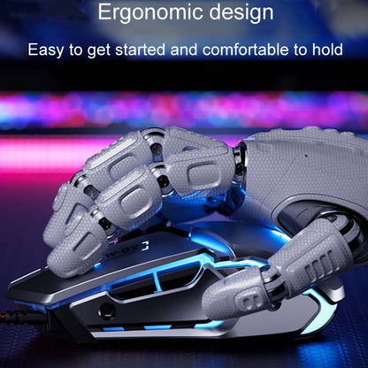 Inphic W-02 6 Keys Home Office Luminous Macro Programming USB Computer Mechanical Game Wired Mouse, PW2 (King Nebula), PW2 (Jedi Password), W-02 (Metallic Gray), PW2 (Classic Black)