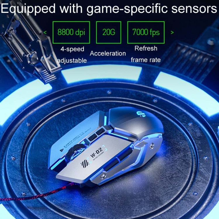 Inphic W-02 6 Keys Home Office Luminous Macro Programming USB Computer Mechanical Game Wired Mouse, PW2 (King Nebula), PW2 (Jedi Password), W-02 (Metallic Gray), PW2 (Classic Black)