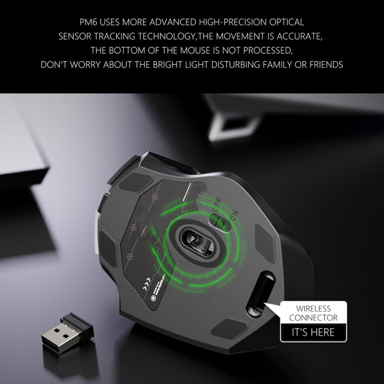 Inphic A1 6 Keys 1000/1200/1600 DPI Home Gaming Wireless Mechanical Mouse, Colour: Gray Wireless+Bluetooth 4.0+Bluetooth 5.0, Red Wireless Charging Silent Version, Gray Wireless+Bluetooth 4.0+Bluetooth 5.0, Black Wireless+Bluetooth 4.0+Bluetooth 5.0   ...