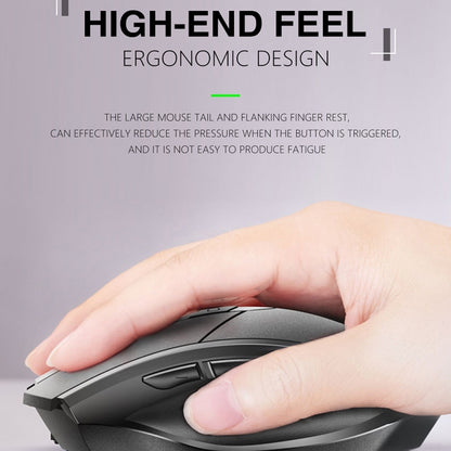 Inphic A1 6 Keys 1000/1200/1600 DPI Home Gaming Wireless Mechanical Mouse, Colour: Gray Wireless+Bluetooth 4.0+Bluetooth 5.0, Red Wireless Charging Silent Version, Gray Wireless+Bluetooth 4.0+Bluetooth 5.0, Black Wireless+Bluetooth 4.0+Bluetooth 5.0   ...