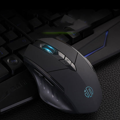 Inphic PW1 Game Mute Macro Definition Illuminated Wired Mouse, Cable Length: 1.5m, Mute Red Game Version, Mute Titanium Gray Game Version, Mute Black Business Version, Mute Black Game Version