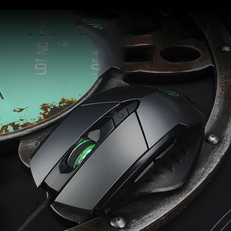 Inphic PW1 Game Mute Macro Definition Illuminated Wired Mouse, Cable Length: 1.5m, Mute Red Game Version, Mute Titanium Gray Game Version, Mute Black Business Version, Mute Black Game Version
