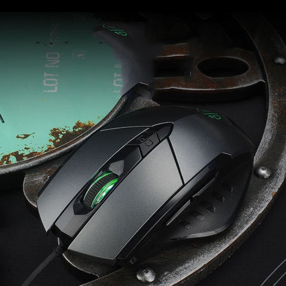 Inphic PW1 Game Mute Macro Definition Illuminated Wired Mouse, Cable Length: 1.5m, Mute Red Game Version, Mute Titanium Gray Game Version, Mute Black Business Version, Mute Black Game Version