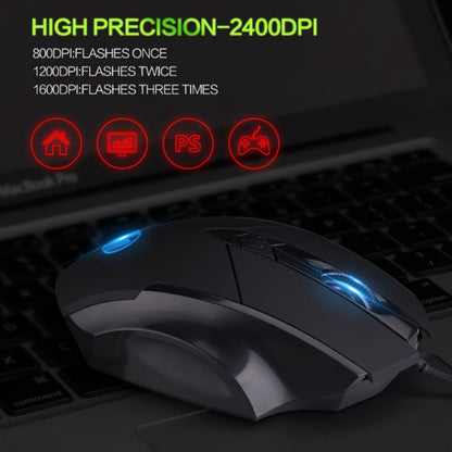 Inphic PW1 Game Mute Macro Definition Illuminated Wired Mouse, Cable Length: 1.5m, Mute Red Game Version, Mute Titanium Gray Game Version, Mute Black Business Version, Mute Black Game Version