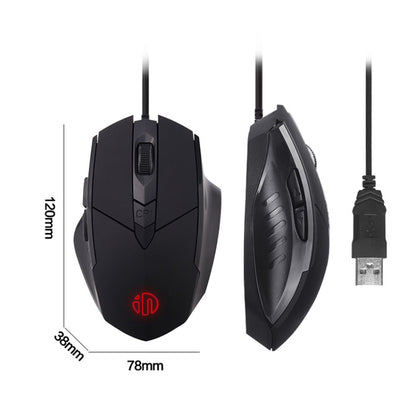 Inphic PW1 Game Mute Macro Definition Illuminated Wired Mouse, Cable Length: 1.5m, Mute Red Game Version, Mute Titanium Gray Game Version, Mute Black Business Version, Mute Black Game Version