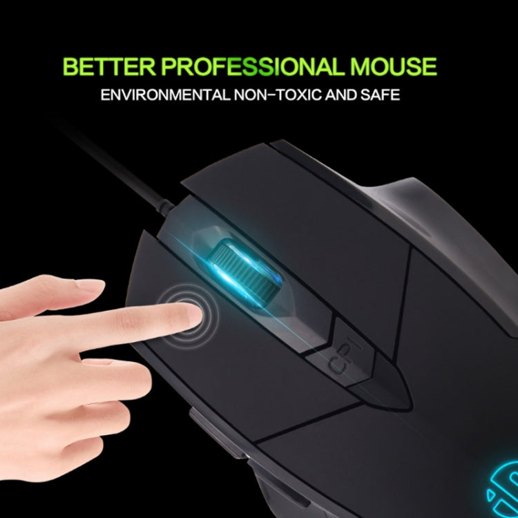 Inphic PW1 Game Mute Macro Definition Illuminated Wired Mouse, Cable Length: 1.5m, Mute Red Game Version, Mute Titanium Gray Game Version, Mute Black Business Version, Mute Black Game Version