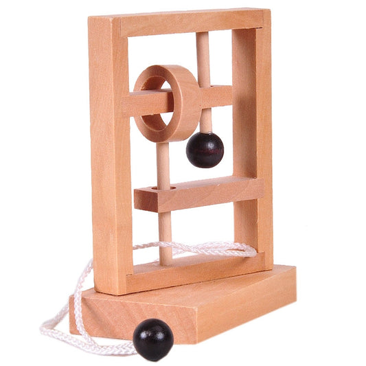 2 Stk. hölzerne 3D-Lernspielzeuge Weltraum-Denk-Knotenspiel, Knoten-Spiel