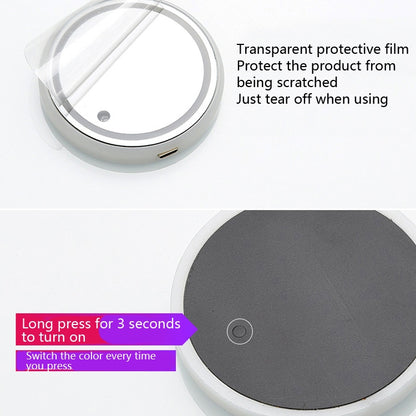 2 PCS Car LED Luminous Water Coaster Car Atmosphere Light USB Charging Non-Slip Coaster, Car Luminous Water Coaster