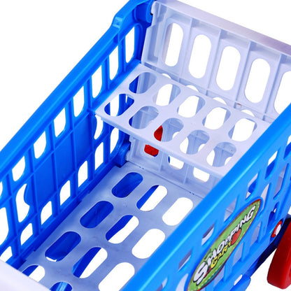 Children Toy Hand Push Plastic Simulation Mini Supermarket Shopping Cart Baby Fun Toddler Stroller