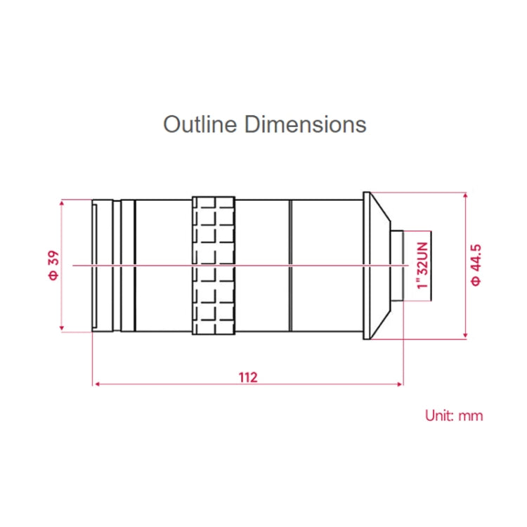 Waveshare 100X Industrial Microscope Lens, C/CS-Mount, for Raspberry Pi HQ Camera, Microscope Lens
