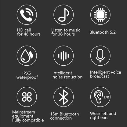 V10P Wireless Bluetooth V5.0 Sport Headphone without Charging Box Support Voice Reception