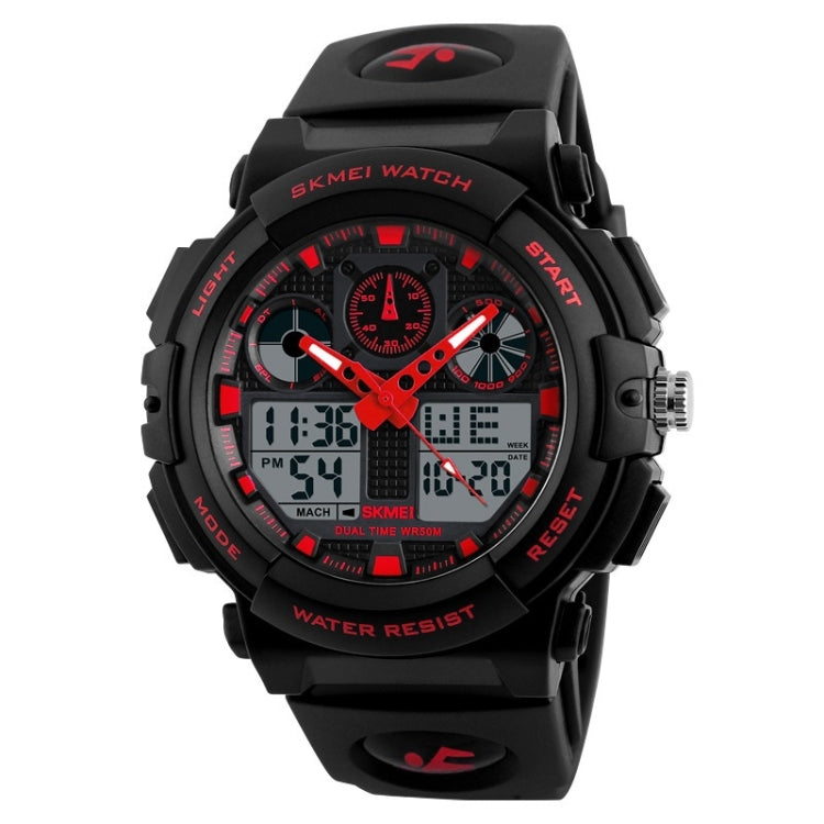 SKMEI 1270 Montre numérique à double affichage étanche pour homme, montre de sport de plein air, Rouge, Vert, Bleu, Gris, Doré