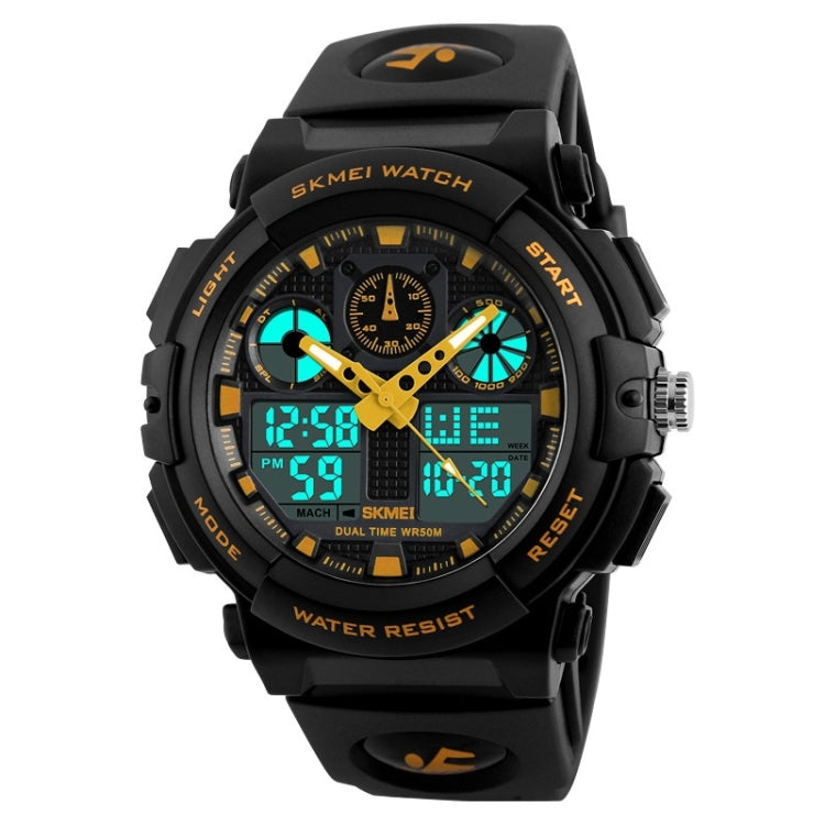 SKMEI 1270 Montre numérique à double affichage étanche pour homme, montre de sport de plein air, Rouge, Vert, Bleu, Gris, Doré
