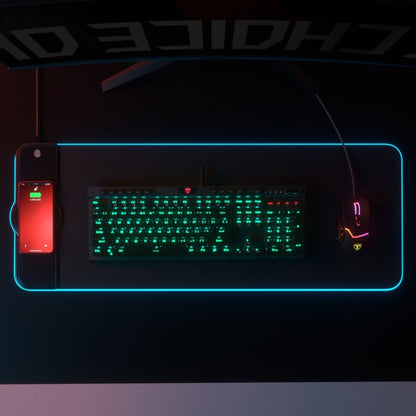 RGB01 10W Wireless Charging Mouse Pad  RGB Luminous Mouse Pad, Size: 800 x 300 x 4mm