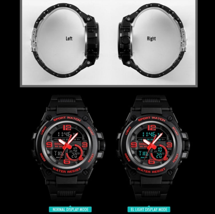 SKMEI 1452 Montre électronique de sport de plein air Montre multifonctionnelle étanche, Rouge, Bleu, Noir, Doré, Abricot, Vert Armée