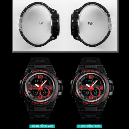 SKMEI 1452 Montre électronique de sport de plein air Montre multifonctionnelle étanche, Rouge, Bleu, Noir, Doré, Abricot, Vert Armée