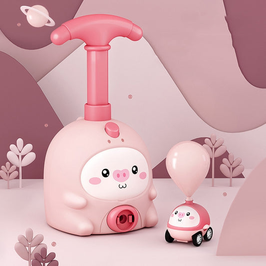 Children Educational Pneumatic Air Powered Car Balloon Scooter Toy, Pink Piggy (1 Car 6 Balloons), Pink Piggy (2 Cars 6 Balloons), Pink Piggy(1 Car 6 Balloons+Flying), Pink Piggy(2 Cars 6 Balloons+Flying), Blue Seal Power Car (2 Cars 6 Balloons)       ...