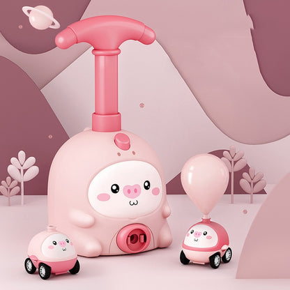 Children Educational Pneumatic Air Powered Car Balloon Scooter Toy, Pink Piggy (1 Car 6 Balloons), Pink Piggy (2 Cars 6 Balloons), Pink Piggy(1 Car 6 Balloons+Flying), Pink Piggy(2 Cars 6 Balloons+Flying), Blue Seal Power Car (2 Cars 6 Balloons)       ...