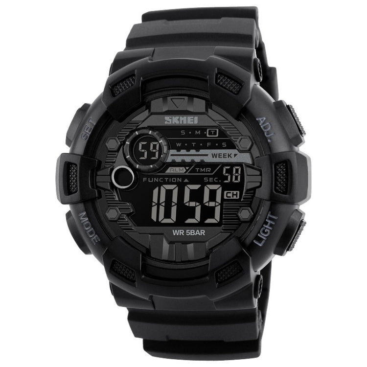 SKMEI 1243 Montre de Sport Homme Étanche Extérieure Digitale, Rouge, Noir, Doré