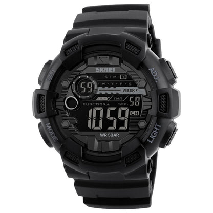 SKMEI 1243 Montre de Sport Homme Étanche Extérieure Digitale, Rouge, Noir, Doré