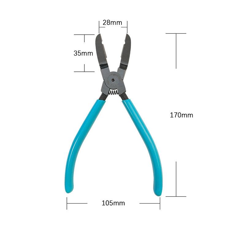 Pince de découpe diagonale pour rivets de garniture de voiture, 17,5 cm, pour panneau de porte, outil de démontage de clips de garniture, pince à clips de garniture