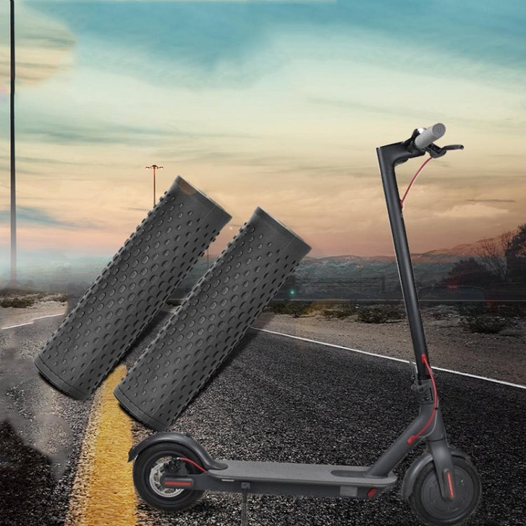 2 Paires d'accessoires de Scooter Couvre-poignées en Caoutchouc de Guidon pour Xiaomi Mijia M365 / M365 Pro, Noir, Gris