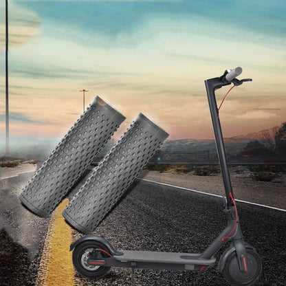 2 Paires d'accessoires de Scooter Couvre-poignées en Caoutchouc de Guidon pour Xiaomi Mijia M365 / M365 Pro, Noir, Gris