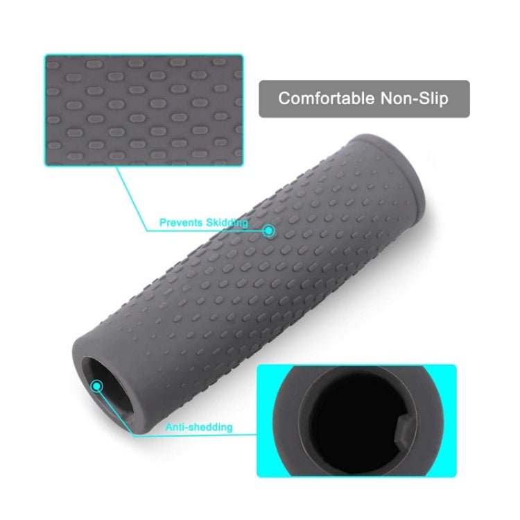 2 Paires d'accessoires de Scooter Couvre-poignées en Caoutchouc de Guidon pour Xiaomi Mijia M365 / M365 Pro, Noir, Gris