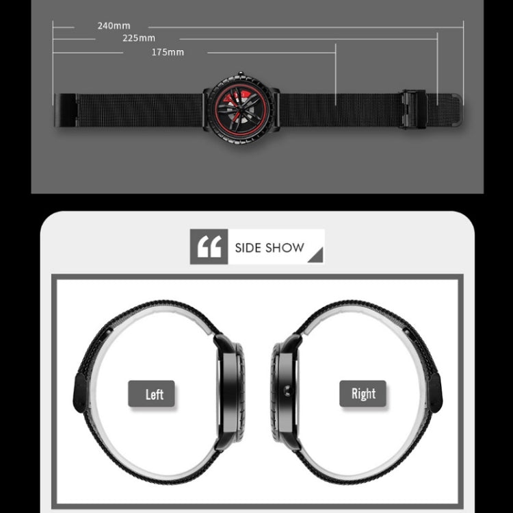 SKMEI 1634 Montre Homme Étanche Mode Quartz, Bracelet maille noir, Bracelet maille blanc, Bracelet acier noir, Bracelet acier blanc