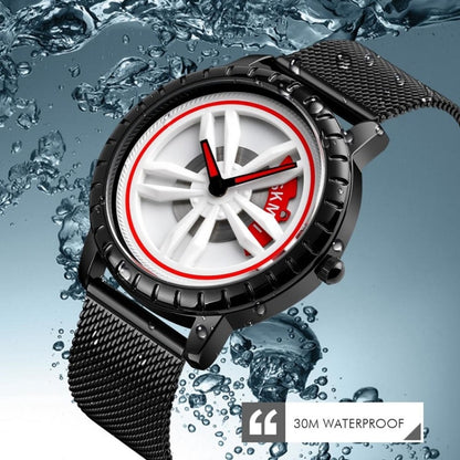 SKMEI 1634 Montre Homme Étanche Mode Quartz, Bracelet maille noir, Bracelet maille blanc, Bracelet acier noir, Bracelet acier blanc