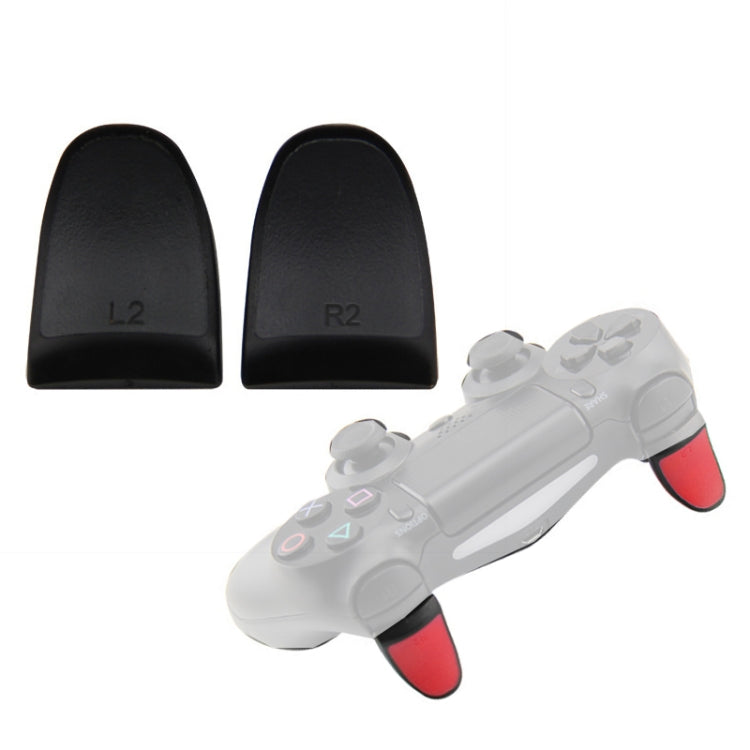 2 Pairs Gamepad Extended Buttons L2R2 Buttons Suitable For PS4, Red, Blue, Black, Gray