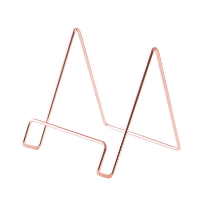 4 PCS Desktop Iron Art Plating Bracket for iPad / CD Display / Cookbook / Plate, Golden, Rose Gold