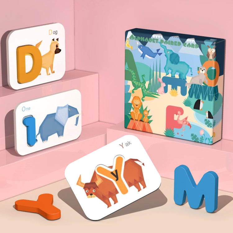XHN-001 Carte cognitive d'association lettres-chiffres Puzzle 3D double face Jouet éducatif pour enfants, Puzzle 3D double face XHN-001