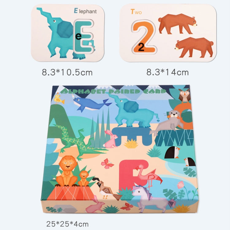 XHN-001 Carte cognitive d'association lettres-chiffres Puzzle 3D double face Jouet éducatif pour enfants, Puzzle 3D double face XHN-001