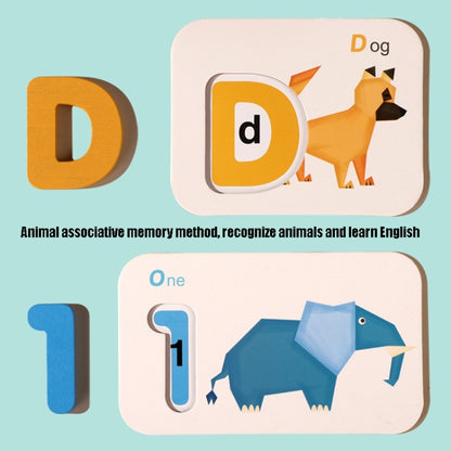 XHN-001 Carte cognitive d'association lettres-chiffres Puzzle 3D double face Jouet éducatif pour enfants, Puzzle 3D double face XHN-001