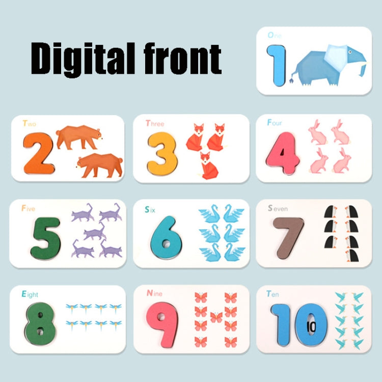 XHN-001 Carte cognitive d'association lettres-chiffres Puzzle 3D double face Jouet éducatif pour enfants, Puzzle 3D double face XHN-001