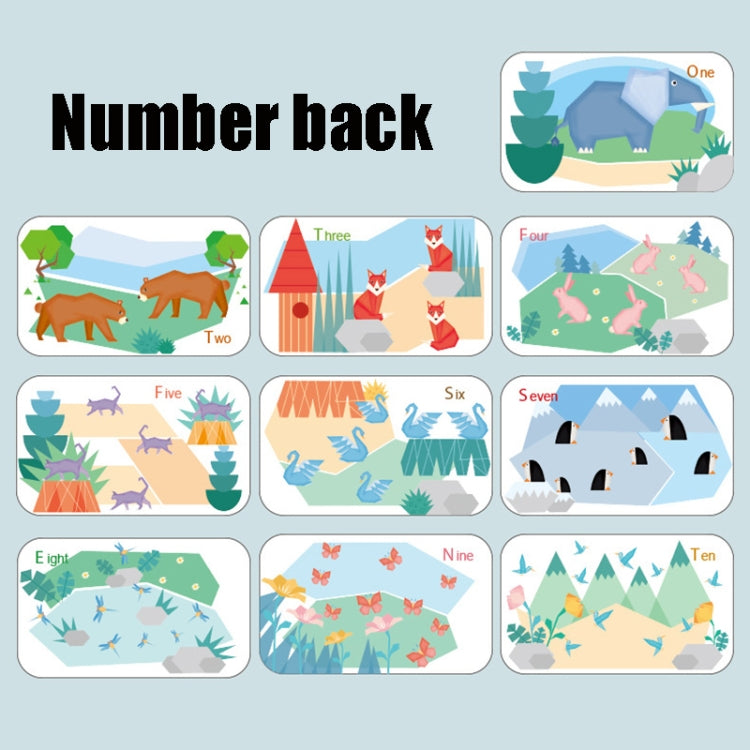 XHN-001 Carte cognitive d'association lettres-chiffres Puzzle 3D double face Jouet éducatif pour enfants, Puzzle 3D double face XHN-001