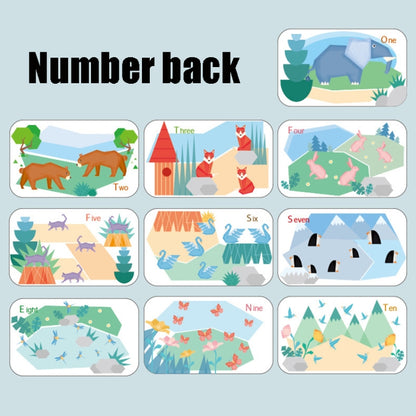 XHN-001 Carte cognitive d'association lettres-chiffres Puzzle 3D double face Jouet éducatif pour enfants, Puzzle 3D double face XHN-001