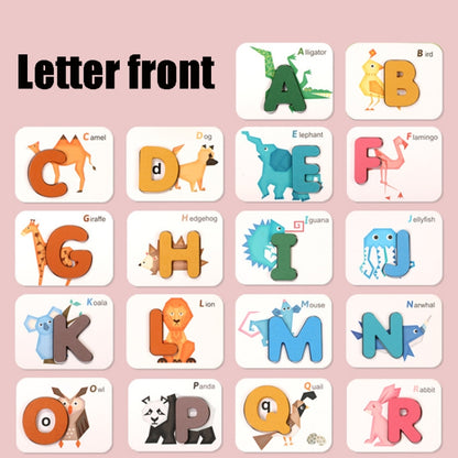 XHN-001 Carte cognitive d'association lettres-chiffres Puzzle 3D double face Jouet éducatif pour enfants, Puzzle 3D double face XHN-001