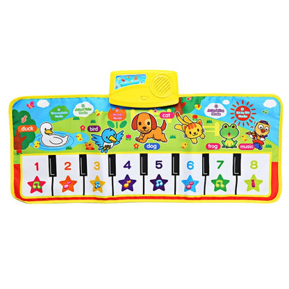Piano Musical Touch Carpet Children Early Education Music Keyboard Playmat, 73x28cm
