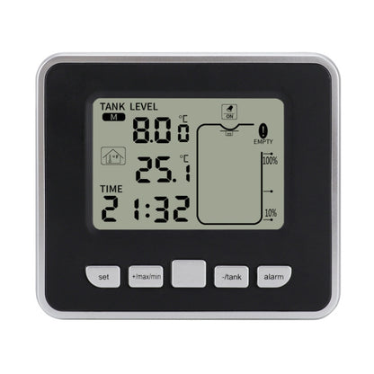 Jauge de niveau d'eau électronique ultrasonique multifonctionnelle TS-FT002 avec thermomètre de température intérieure et affichage de l'horloge, TS-FT002