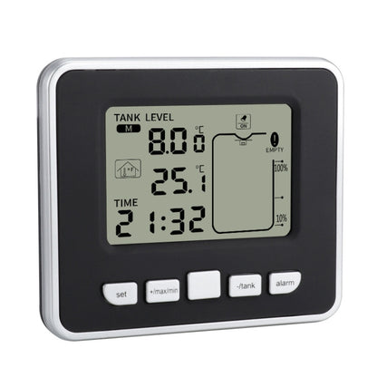Jauge de niveau d'eau électronique ultrasonique multifonctionnelle TS-FT002 avec thermomètre de température intérieure et affichage de l'horloge, TS-FT002