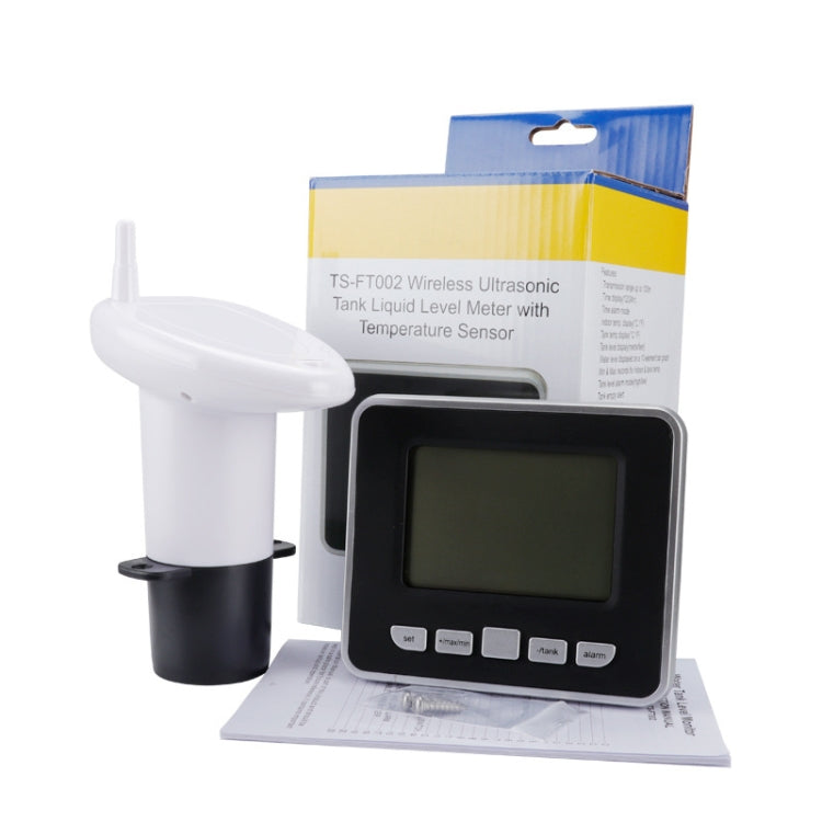 Jauge de niveau d'eau électronique ultrasonique multifonctionnelle TS-FT002 avec thermomètre de température intérieure et affichage de l'horloge, TS-FT002