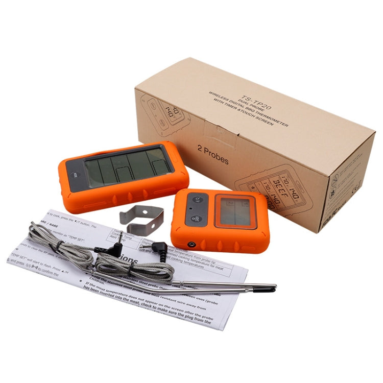 Wireless Food Thermometer Household Touch Screen BBQ Dual-Channel Kitchen  Thermometer, TS-TP20