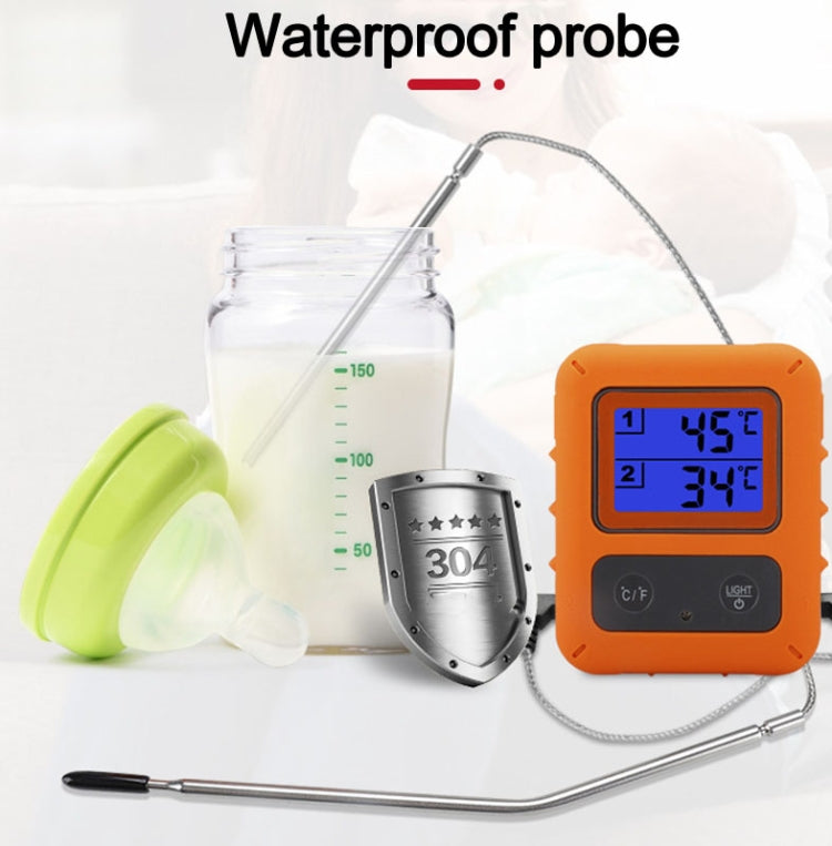 Wireless Food Thermometer Household Touch Screen BBQ Dual-Channel Kitchen  Thermometer, TS-TP20